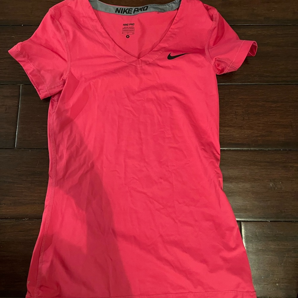 Pink Nike Pro Athletic Top | size S